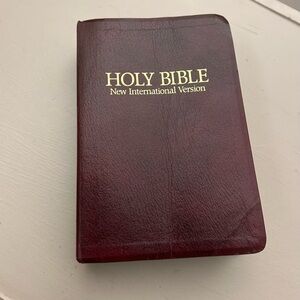 Burgundy Holy Bible New International Version. Some light wear
